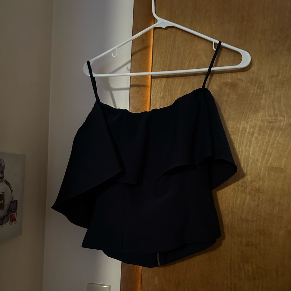 Navy blue off the shoulder top